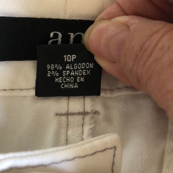 ANA A New Approach Wide Leg Jeans Size 10p White GUC - Picture 5 of 7
